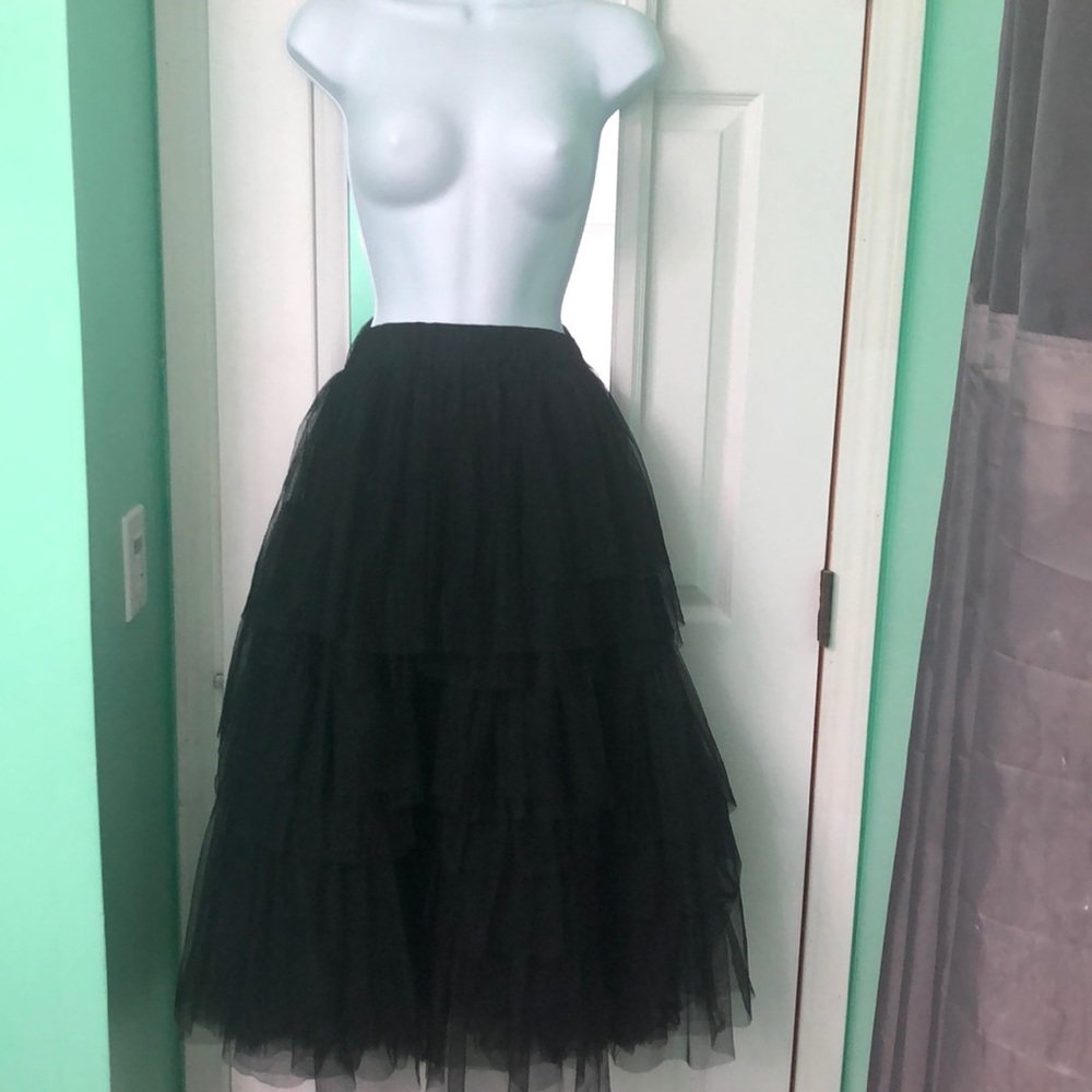 Black Tully Skirt Chicwish NWT